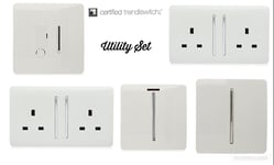 Trendi Switch Glossy Switches & Sockets Utility Room Trade/Multi Buy Pack White