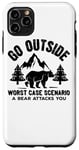 Coque pour iPhone 11 Pro Max Go Outside Worst Case Scenario A Bear Attacks You - Drôle