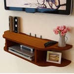 Wall Mounted TV Media Console Floating TV Stand with Open Storage Shelf Media Console Entertainment Center Component Shelf TV Cabinet Wall Shelf for Cable Boxes/Routers/Remotes/DVD Player/Game Co