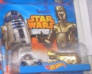 DISNEY HOT WHEELS STAR WARS DOUBLE PACK R2-D2 & C-3PO COLLECTOR CARS