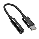 Joyroom 3,5 mm mini jack to USB-C headphone adapter Svart - TheMobileStore Ljud