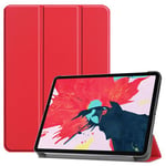 Etui nouvel Apple iPad PRO 12,9 2020 / 2021 M1 4G/LTE - 5G Smartcover pliable rouge avec stand - Housse coque de protection New iPad Pro 12.9 pouces 2020 / iPad PRO 12.9 2021 5eme generation - Accessoires tablette pochette XEPTIO Smart case !