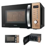 Kenwood Solo Microwave Black & Copper 800W 20 Litres 255mm Turntable K20MCU21