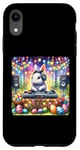 Coque pour iPhone XR Lapin de Pâques DJ à la fête du printemps. Platines de fête