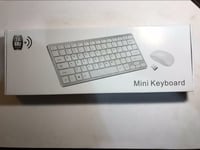 ENGLISH UK LAYOUT WHITE Wireless Small Keyboard and Mouse for SAMSUNG SMART TV'S
