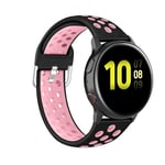 Onedream Straps Compatible for Samsung Galaxy Watch 3 41mm Galaxy Active 2 (40mm, 44mm), Compatible with Garmin Vivoactive 3 Replacement Strap Silicone Quick Release 20mm, Black/Pink (No Watch)