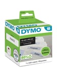 DYMO LW hængemappe etiketter, 12mm x 50mm, Rulle med 220 etiketter, Selvklæbende, original