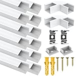12 Pack Led Aluminum Profile for Philips Hue Led Strip Lights etc,1m/3.3ft