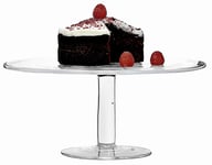 SOLAVIA Tall Clear Glass Footed Cake Stand H18cm D30cm Kitchen And Home Accessory