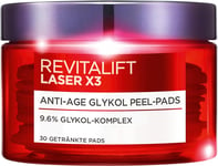 L'Oréal Paris Revitalift Laser X3 Anti-Age Glycol Exfoliating Pads, with High Do