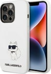 Karl Lagerfeld Silikon Nft Choupette - Iphone 14 Pro Case (Vit)