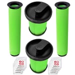 Filters Kit for GTECH System Air Ram K9 Multi MK2 Vacuum Green Washable + Fresh