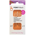 Pony Black Leather Needles størrelse 3/7 - 5 stk.
