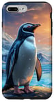 iPhone 7 Plus/8 Plus Anime cosmic artic penguin lake sunset, snow mountains #2 Case