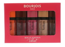 Bourjois Paris Set of 5 Rogue Edition Velvet Liquid Lipsticks Gift Set ASSORTED