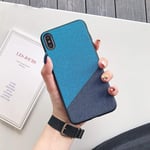 TREW Fabric Cloth Phone Case for iPhone 11 Pro Max XR XS MAX Soft Blue Gray Red Silicone Case for iPhone 6s 7 8 Plus Cover Hot (Color : Blue, Material : For iphone xr)