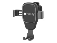 Techly - Bilhållare För Mobiltelefon - Universal, With Gravity System - From 2.5" To 3.6" Wide - Svart