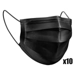 Munskydd Svart 10-pack