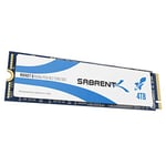 SABRENT M.2 NVMe SSD 4To, SSD Interne 3200Mo/s en Lecture, PCIe 3.0 2280, Disque Dur Interne Haute Performance, Compatible avec Les PC, Laptops and Desktops, NUC (SB-RKTQ-4TB)
