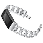 Rhinestone Metallarmband Fitbit Charge 3/4 Silver