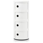Componibili Classic Storage With 4 Compartments, White