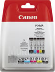 Canon PGI-570 PGBK CLI571 CMYK Ink Cartridges, Pixma MG5750 MG5751 MG5752 Sealed