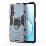TANYO Phone Case Compatible with OPPO Realme X50 Pro 5G, TPU+PC Dual Layer Hybrid Protective Cover, Rugged Heavy Duty Armor Shockproof Shell [Magnetic 360° Rotate Car Mount Ring Kickstand] Blue