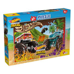 Lisciani - HOT WHEELS Puzzle - 60 Pièces - Pour Enfants dès 4 ans - 35x50cm - Puzzle Monster Trucks avec Cascades Audacieuses - Action et Vitesse - Développe Réflexion et Dextérité