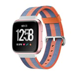 INF Fitbit Versa Armband I Nylon - Orange/ljusblå
