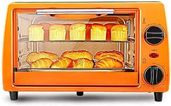 GJJSZ Toaster oven,Ovens Household 11L Large Capacity Electric Oven,750W Independent Temperature Controlled Small Oven,Orange Stainless Steel Heating Tube Baking Oven