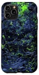 Coque pour iPhone 11 Pro Oiseaux lumineux vert camouflage nuit