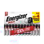 Energizer Batteri Max AA/E91 BP12 (8+4)