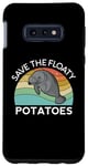 Coque pour Galaxy S10e Save The Floaty Potatoes Manatee Ocean Sea Chubby Retro Swim