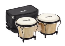 PDT RockJam Bongo Drum Set with Padded Bag and Tuning Wrench