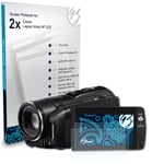 Bruni 2x Protective Film for Canon Legria (Vixia) HF G25 Screen Protector