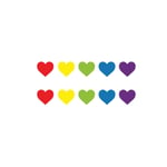 inking house Set of 20 x Rainbow Hearts Iron on Screen print Fabric Applique machine washable Heart transfer Rainbow heart