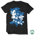 Sonic and Tails Sprayed Organic Tee, T-Shirt