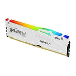 Kingston FURY Beast RGB Blanc XMP 64GB 5200MT/s DDR5 CL40 DIMM Mémoire pour PC de Gamer Kit de 4 - KF552C40BWAK4-64
