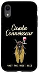 Coque pour iPhone XR Funny Cicada Connnoisseur, Only the Finest Buzz, Wine