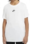 Nike B NSW Repeat Tee SS T-Shirt Boys, White/Black, Taille Unique