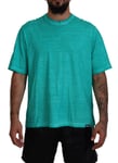DSQUARED2 T-shirt Light Green Cotton Linen Short Sleeves Top IT48/US38/M 280usd
