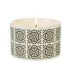 WAX LYRICAL Fired Earth , Black Tea and Jasmine Ceramic Candle, Up to 26 Hour Burn time,Cream White,Medium