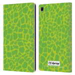 Head Case Designs Officially Licensed P.D. Moreno Lime Green Patterns Leather Book Wallet Case Cover Compatible With Samsung Galaxy Tab S6 Lite