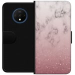 OnePlus 7T Musta Lompakkokotelo Glitter och marmor