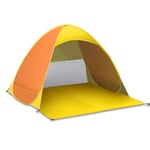 Outdoor Automatic Pop Up Beach Tent Beach Tent for 2-4 Man, Foldable Outdoor UV-Proof Light-Weight Waterproof Tent