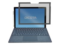 Dicota Secret - Sekretessfilter Till Bärbar Dator - 2-Vägs - Borttagbar - Magnetisk - 12,3 Tum Bred - Svart - För Microsoft Surface Pro 4