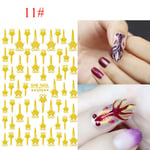 Hyuna Style Nail Stickers Colorful Flower Small Fresh 11