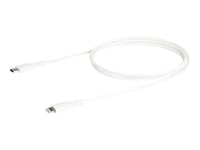 Startech.Com 1M Tålig, Vitt Usb-C Till Blixtkabel - Hård, Tålig Aramifiber Usb Typ A Till Blixtladdare/Synkron Strömsladd - Apple Mfi-Certifierad Ipad/Iphone 12 - Lightning-Kabel - Lightning Hane Till 24 Pin Usb-C Hane - 1 M - Vit