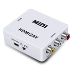 LEOFLA Convertisseur Adaptateur HDMI vers AV CVBS RCA Audio vidéo PAL + NTSC avec câble USB