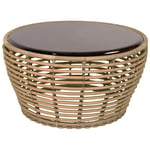 Basket soffbord natur/lavasten Ø75 cm